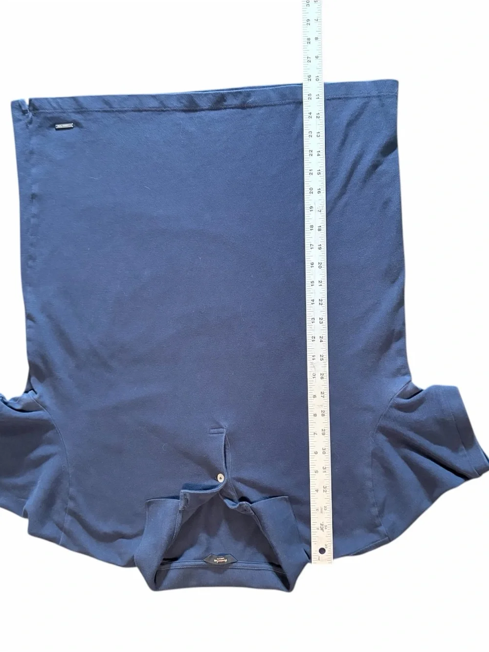 Massimo‎ Dutti Navy Short Sleeve Polo Shirt Classic Minimalist